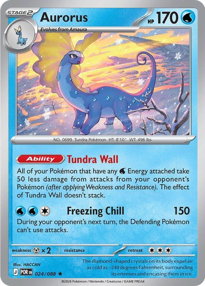 Perfect Order Aurorus Pokémon card